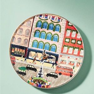 Anthropologie Christmas Time In The City London Plate